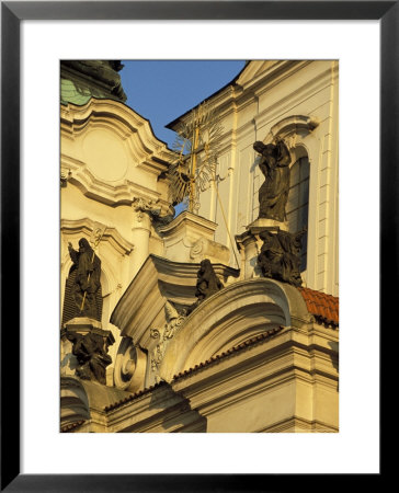 Exterior Detail Of Baroque Facade Of St. Nicholas Church, Stare Mesto, Czech Republic by Richard Nebesky Pricing Limited Edition Print image