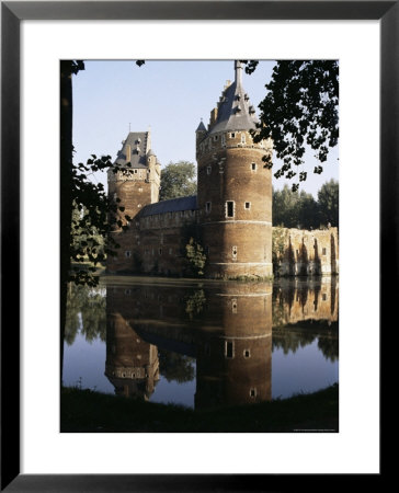 Reflection Of Castle In The Moat, Beersel, Belgium by R H Productions Pricing Limited Edition Print image