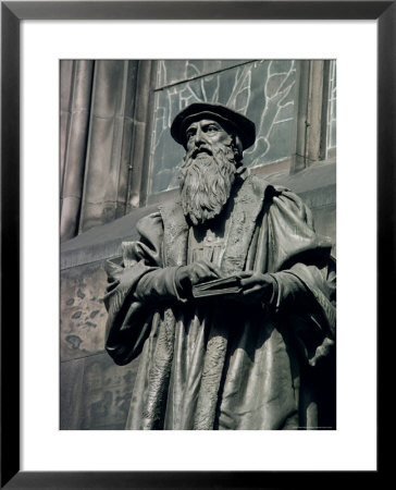 Statue Of John Knox, Edinburgh, Lothian, Scotland, United Kingdom by Adam Woolfitt Pricing Limited Edition Print image