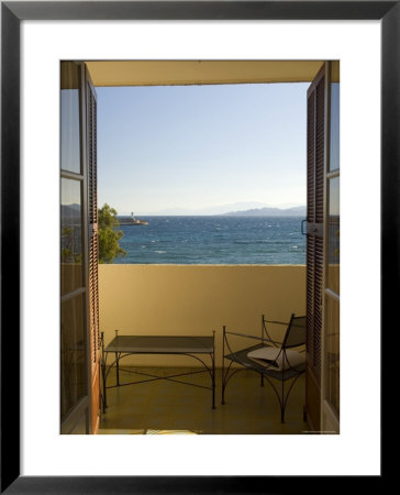 View From Hotel Room Of Mediterranean, Ile Rousse, Corsica, France by Trish Drury Pricing Limited Edition Print image