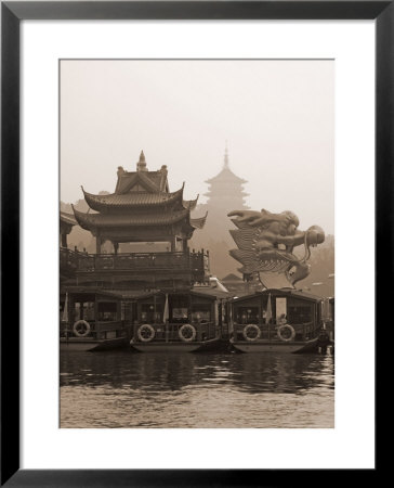 Boat On West Lake, Hangzhou, Zhejiang Province, China, Asia by Jochen Schlenker Pricing Limited Edition Print image
