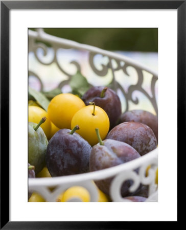 Damsons And Mirabelles In Wire Basket by Sara Deluca Pricing Limited Edition Print image
