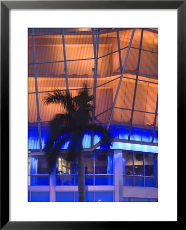 Neon Light And Palm, South Beach, Miami, Florida by Walter Bibikow Pricing Limited Edition Print image