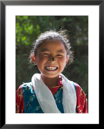 Young Tibetan Girl, Tibet, China by Keren Su Pricing Limited Edition Print image