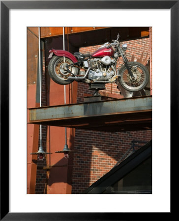 Motorcycle Sign Outside Of Club, Westport Area, Kansas City, Missouri, Usa by Walter Bibikow Pricing Limited Edition Print image