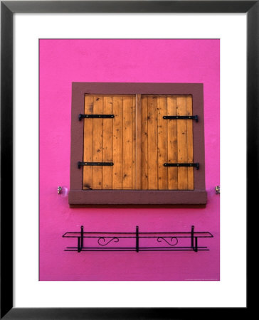 Window Of Brightly Painted Alsatian House, France by Frances Linzee Gordon Pricing Limited Edition Print image
