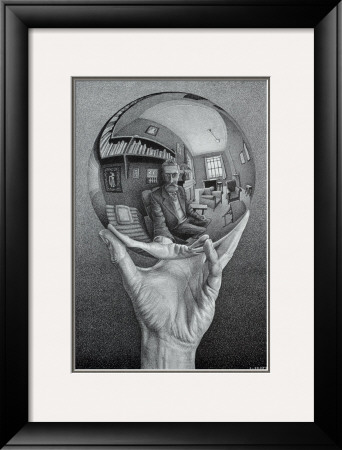 Hand With Globe by M. C. Escher Pricing Limited Edition Print image