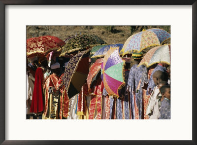 Brightly Colored Umbrellas And Robes Liven An Epiphany Procession by Michael S. Lewis Pricing Limited Edition Print image