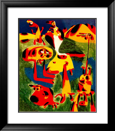 Personnages Et Montagnes 1936 by Joan Miro Pricing Limited Edition Print image