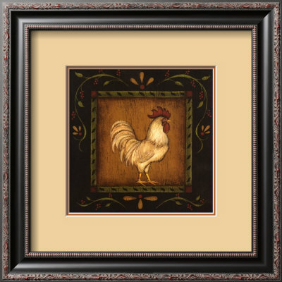 Square Rooster Right by Kim Lewis Pricing Limited Edition Print image
