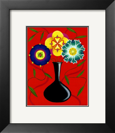 Riki's Stylized Flowers I by Chariklia Zarris Pricing Limited Edition Print image