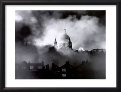 St. Paul's Cathedral During London Blitz, 1940 by Christopher Wren Pricing Limited Edition Print image