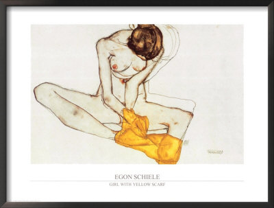 Girl With Yellow Scarf by Egon Schiele Pricing Limited Edition Print image