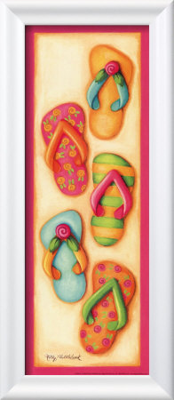 Pink Flip Flop Group by Kathy Middlebrook Pricing Limited Edition Print image