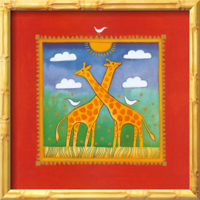 Close-Up Of Wooden Toy Giraffes by Linda Edwards Pricing Limited Edition Print image