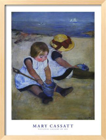 Children Playing On The Beach by Mary Cassatt Pricing Limited Edition Print image