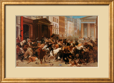 Bulls And Bears In The Market by William Holbrook Beard Pricing Limited Edition Print image