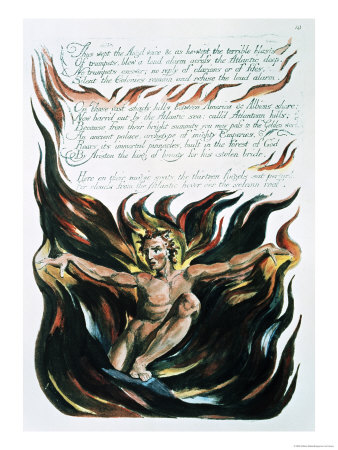 America A Prophecy, Thus Wept The Angel Voice, The Emergence Of Orc (The Embodiment Of Energy) by William Blake Pricing Limited Edition Print image