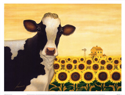 Sunflower Cow by Lowell Herrero Pricing Limited Edition Print image