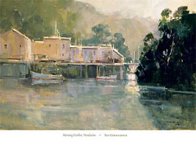 Morning Harbor, Mendocino by Ted Goerschner Pricing Limited Edition Print image