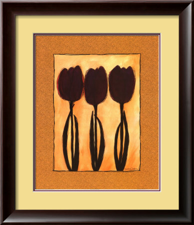 Three Purple Tulips by Sally Gibbs Pricing Limited Edition Print image