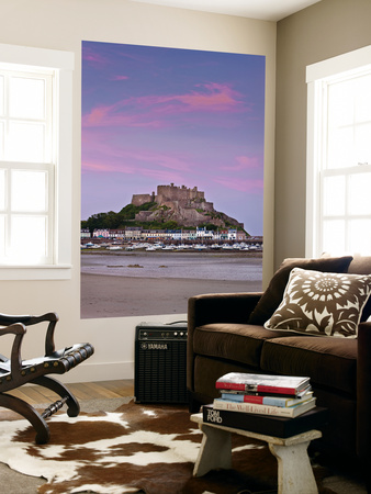 Mount Orgueil Castle, Grouville Bay In Gorey, Jersey, Channel Islands by Gavin Hellier Pricing Limited Edition Print image