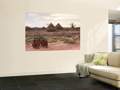 Hamer Dancers In A Small Village, Omo Valley, Ethiopia by Peter Adams Pricing Limited Edition Print image