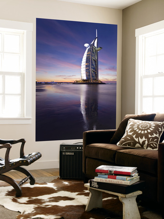 United Arab Emirates (Uae), Dubai, The Burj Dubai Hotel At Night by Gavin Hellier Pricing Limited Edition Print image