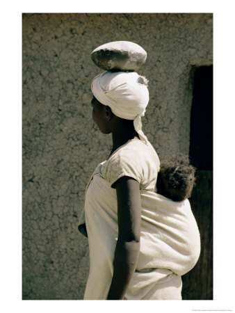 A Xhosa Woman Balances A Container On Her Head And A Baby On Her Back by Walter Meayers Edwards Pricing Limited Edition Print image