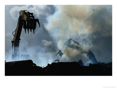 Power Shovels Clear Away Debris Left By Hurricane Andrew by Raymond Gehman Pricing Limited Edition Print image