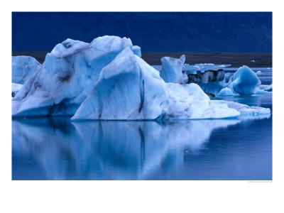 Jokullsarlon Lagoon Containing Icebergs From Breidamerkurjokull Glacier, Austurland, Iceland by Grant Dixon Pricing Limited Edition Print image