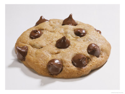 Chocolate Chip Cookie On White Background by Peter Johansky Pricing Limited Edition Print image