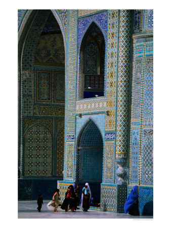 People Visiting Shrine Of Hazrat Ali (Blue Mosque), Mazar-E Sharif, Afghanistan by Stephane Victor Pricing Limited Edition Print image