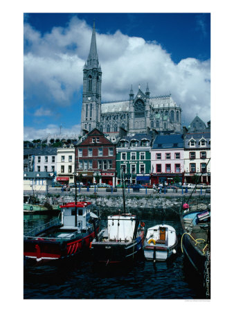 St Coleman's Cathedral And Port Of Cobh, Cobh, Ireland by Tony Wheeler Pricing Limited Edition Print image