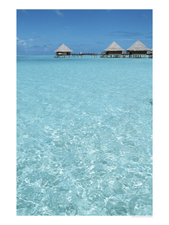 Bungalows, Bora Bora, Tahiti by Jacob Halaska Pricing Limited Edition Print image