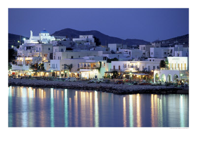 Paros Island At Night, Greece by Walter Bibikow Pricing Limited Edition Print image