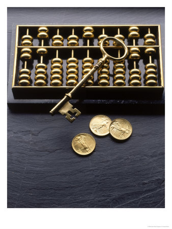 Abacus, Key And Coins by Howard Sokol Pricing Limited Edition Print image