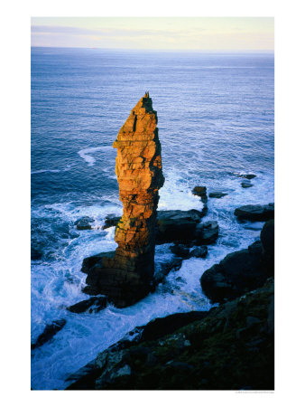 Climbers Atop The Old Man Of Stoer, Near Lochinver, Lochinver, United Kingdom by Graeme Cornwallis Pricing Limited Edition Print image