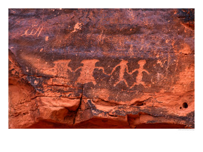 Petroglyphs, Valley Of Fire State Park, Valley Of Fire State Park, Nevada, Usa by Carol Polich Pricing Limited Edition Print image