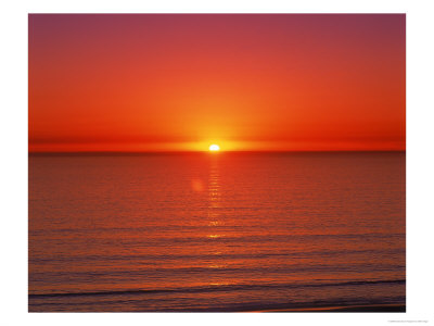 Sunset Over Pacific Ocean, Santa Monica, Ca by Mark Segal Pricing Limited Edition Print image