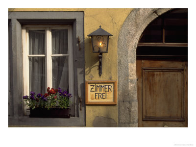 Room Available Sign, Bavaria, Germany by Walter Bibikow Pricing Limited Edition Print image