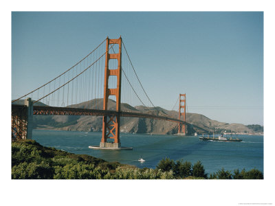 Golden Gate Bridge As Seen From The South River by Joseph Baylor Roberts Pricing Limited Edition Print image