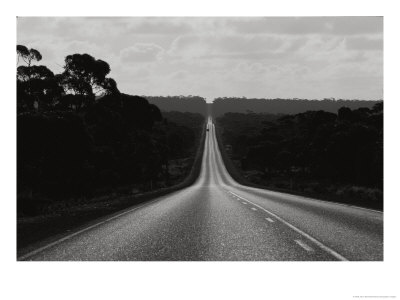 An Empty Highway Slices Through The Nulabor Plain by Jason Edwards Pricing Limited Edition Print image