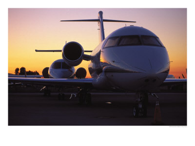 Business Jet Aircraft Parked At Airport by Gary Conner Pricing Limited Edition Print image