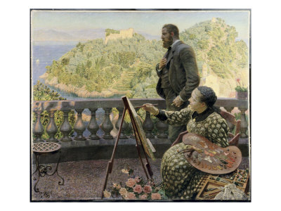 Emperor And Empress Friedrich Iii At Villa by Kristian Zahrtmann Pricing Limited Edition Print image