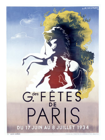 Grandes Fetes De Paris by Adolphe Mouron Cassandre Pricing Limited Edition Print image