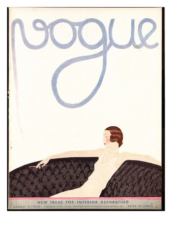 Vogue Cover - August 1930 by André E. Marty Pricing Limited Edition Print image