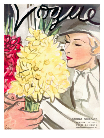 Vogue Cover - January 1933 by Carl Eric Erickson Pricing Limited Edition Print image