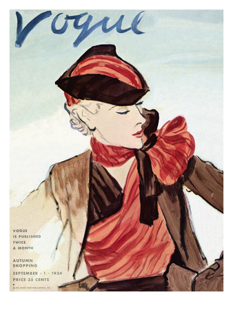 Vogue Cover - September 1934 by Carl Eric Erickson Pricing Limited Edition Print image