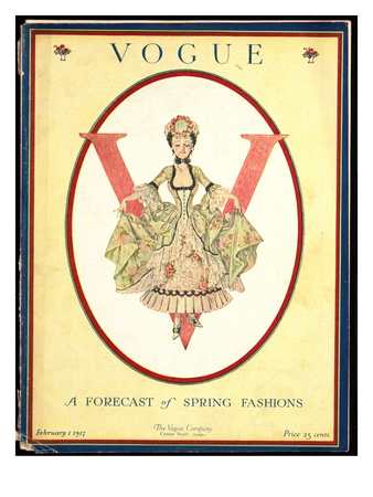 Vogue Cover - February 1917 by Frank X. Leyendecker Pricing Limited Edition Print image
